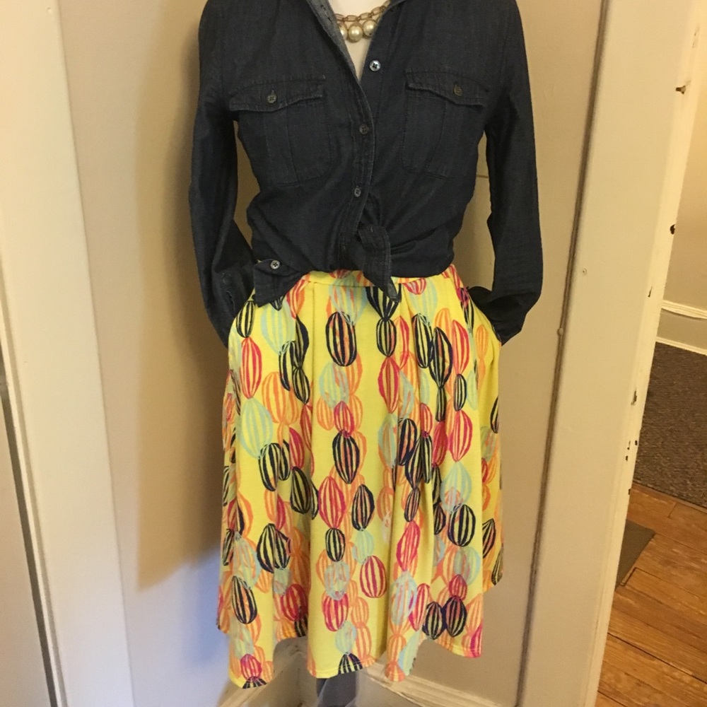 LuLaRoe NWT Whimsical Summer Madison Skirt XS